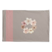 Taupe und rosa Pillowcase Kissenbezug (Rückseite)