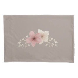 Taupe und rosa Pillowcase Kissenbezug