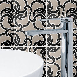 Taupe und schwarze keltische Knoten Nahtlose Muste Fliese