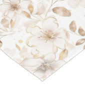 Taupe und Silvery Smoke Floral Kurzer Tischläufer (Ecke)