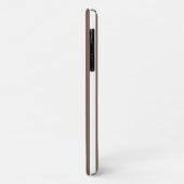Taupe und Streifen mit weißem Süßigkeiten Case-Mate iPhone Hülle (Hinten/Links)