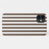 Taupe und Streifen mit weißem Süßigkeiten Case-Mate iPhone Hülle (Rückseite (Horizontal))