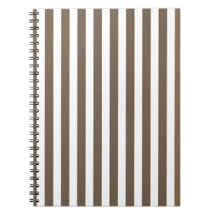 Taupe und Streifen mit weißem Süßigkeiten Notizblock