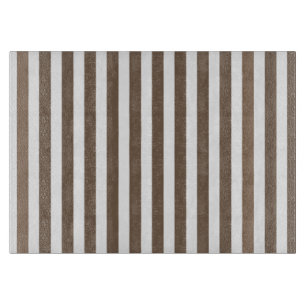 Taupe und Streifen mit weißem Süßigkeiten Schneidebrett