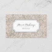 Taupe und Vintage Graublüte Visitenkarte (Vorderseite)