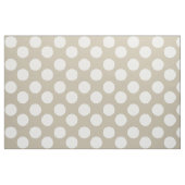 Taupe-und weißesgroßes Tupfen-Gewebe Stoff (Fat Quarter (45,7 x 55,9 cm))