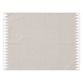 Taupe und White Modern Abstrakte Geometrie Tischdecke (Vorderseite (Horizontal))