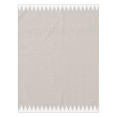 Taupe und White Modern Abstrakte Geometrie Tischdecke (Vorderseite)
