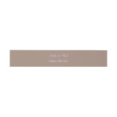 Taupe Wedding Invitation Bly Band (Flach)