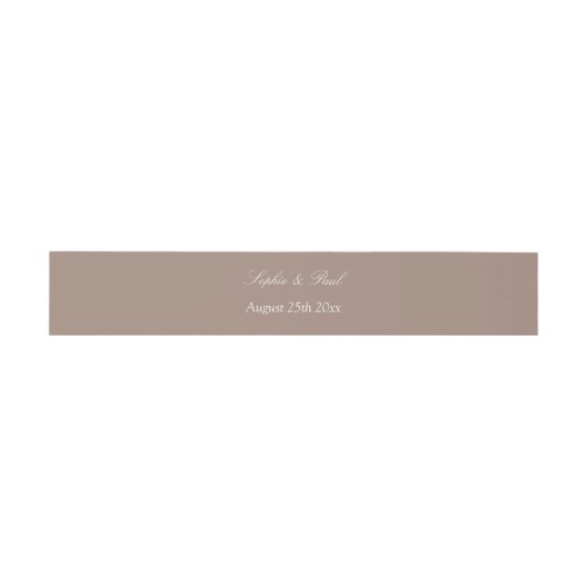 Taupe Wedding Invitation Bly Band (Flach)