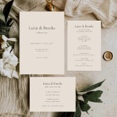 Taupe Wedding Invitation | Minimal Elegant Neutral Einladung