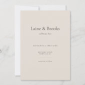 Taupe Wedding Invitation | Minimal Elegant Neutral Einladung (Vorderseite)