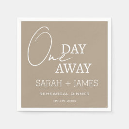 Taupe Wedding One Day Away Probe Dinner Serviette