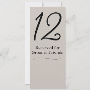 Taupe Wedding Reception Tischnummer