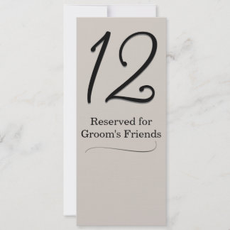 Taupe Wedding Reception Tischnummer