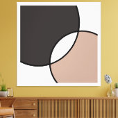 Taupe White Circles Leinwanddruck (Insitu (Wohnzimmer))