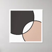 Taupe White Circles Leinwanddruck (Vorderseite)