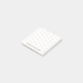 Taupe White Minimal Bold Monogram Initial Letter Post-it Klebezettel (angewinkelt)