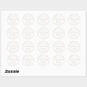 Taupe Wildflower Baby Shower Thank You Stickers (Blatt)