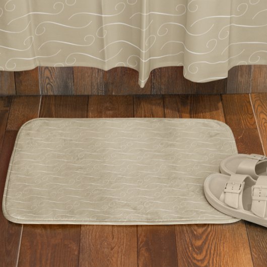 Taupe Wirbel Badematte