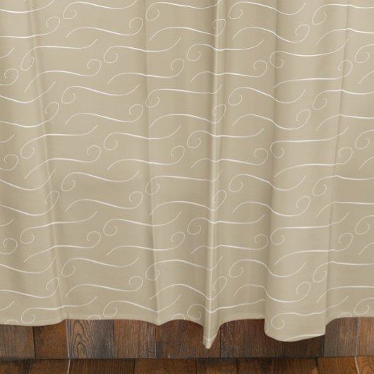 Taupe Wirbel Duschvorhang