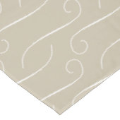 Taupe Wirbel Tischdecke (Schrägansicht)