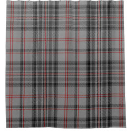 Taupegrauer roter schwarzer großer duschvorhang