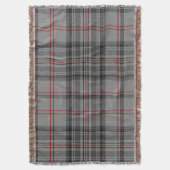 Taupegrauer schwarzer roter riesiger Tartan Decke (Vorderseite Vertikal)