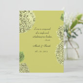 Taupehydrangea-Einladung Einladung (Stehend Vorderseite)