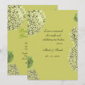 Taupehydrangea-Einladung Einladung (Vorne/Hinten)