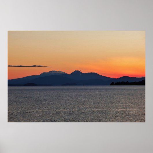 Taupo Sunset Poster (Vorne)