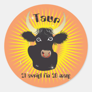 Taur 21 avrigl fin 20 matg Tatgader Runder Aufkleber