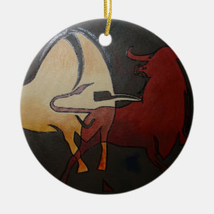 Taurean Bulls Abstrakte Kunst Keramikornament