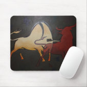 Taurean Bulls Abstrakte Kunst Mousepad (Mit Mouse)