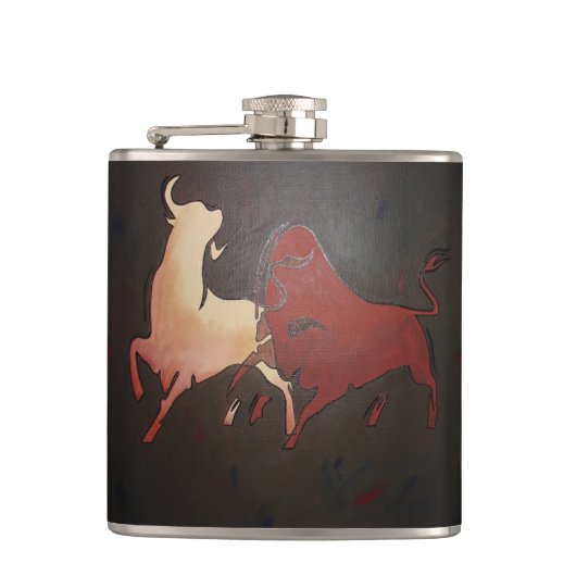 Taurean Bulls Art Flachmann (Vorderseite)