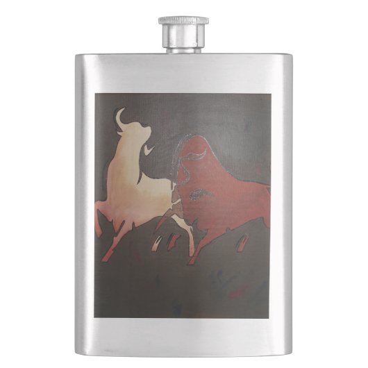 Taurean Bulls Art Flachmann (Vorderseite)