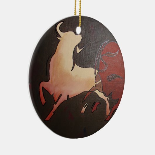 Taurean Bulls Art Keramik Ornament (Rechts)