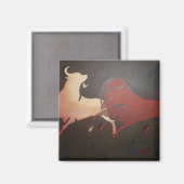 Taurean Bulls Art Magnet (Vorderseite/Rückseite)