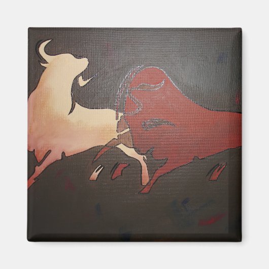 Taurean Bulls Art Magnet (Vorne)