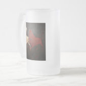 Taurean Bulls Art Mattglas Bierglas (Vorderseite Links)