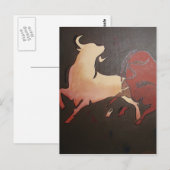 Taurean Bulls Art Postkarte (Vorne/Hinten)