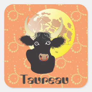 Taureau 21 avril au 20 mai Autocollants Quadratischer Aufkleber
