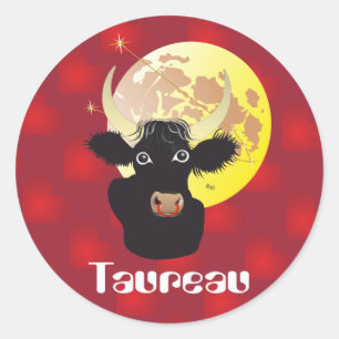 Taureau 21 avril au 20 mai Autocollants Runder Aufkleber