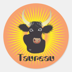 Taureau 21 avril au 20 mai Autocollants Runder Aufkleber