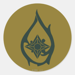 TAURIEL™ Drop-Symbol Runder Aufkleber