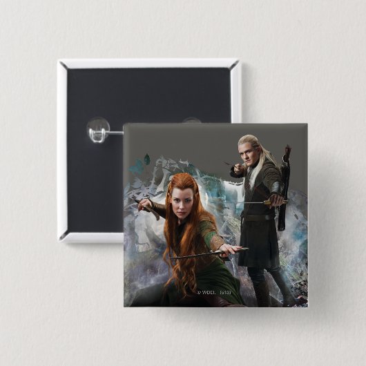 TAURIEL™ und LEGOLAS GREENLEAF™ Graphic Button (Vorne & Hinten)