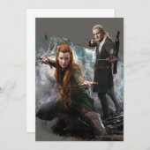 TAURIEL™ und LEGOLAS GREENLEAF™ Graphic Einladung (Vorne/Hinten)