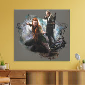 TAURIEL™ und LEGOLAS GREENLEAF™ Graphic Leinwanddruck (Insitu (Wohnzimmer))