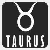 Tauris zodiac quadratischer aufkleber (Vorderseite)