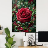 Taurose Luxus-Makroblüte Poster (Heimbüro)